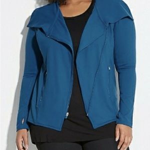 🌹SOLD🌹22/24 3x Asymmetrical Lane Bryant Livi Blue Athletic Mesh Back Jacket